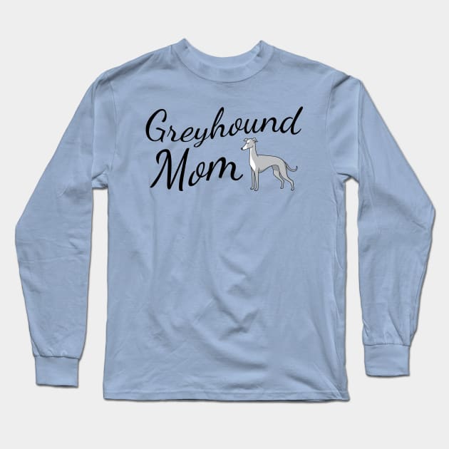 Greyhound Mom Long Sleeve T-Shirt by tribbledesign